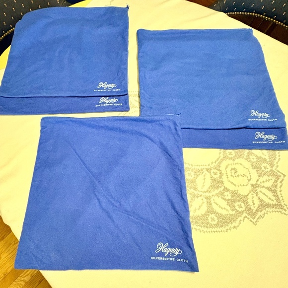 Lot of 10 HAGERTY Silversmiths’ Anti-Tarnish Cloth Storage Bags in Three Sizes - Picture 1 of 15